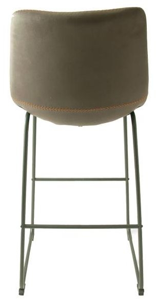 2 x Fremont Mussel Grey Fabric Barstool