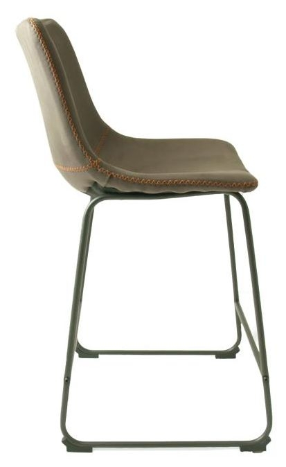 2 x Fremont Mussel Grey Fabric Counter Stool