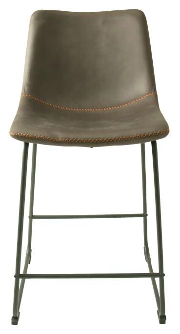 2 x Fremont Mussel Grey Fabric Counter Stool