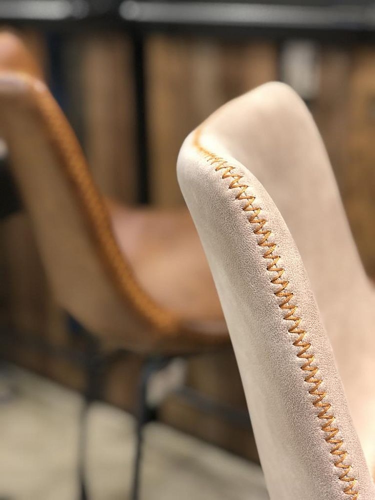 2 x Fremont Oyster Natural Fabric Barstool