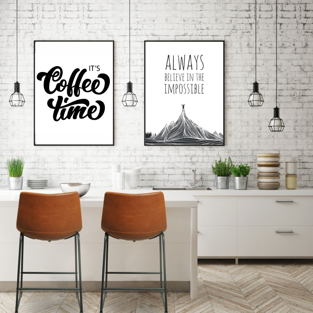 2 x Fremont Tan Vintage Leather Counter Stool