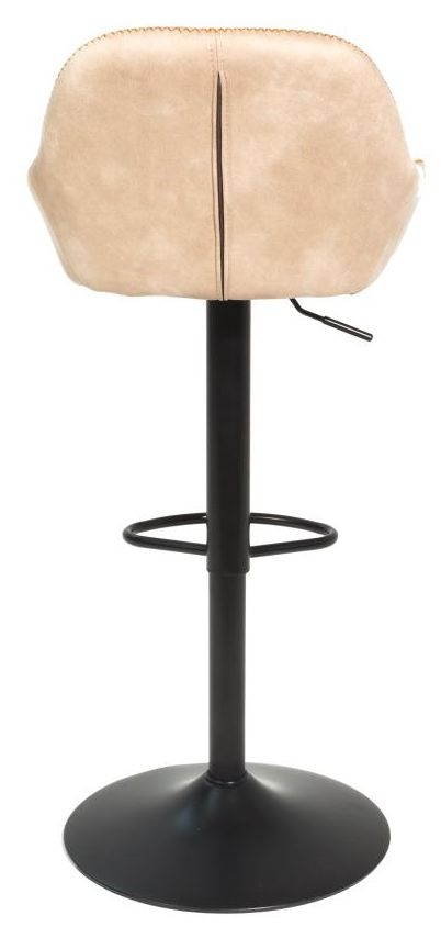 2 x Hawai Oyster Natural Fabric Gas Lift Barstool