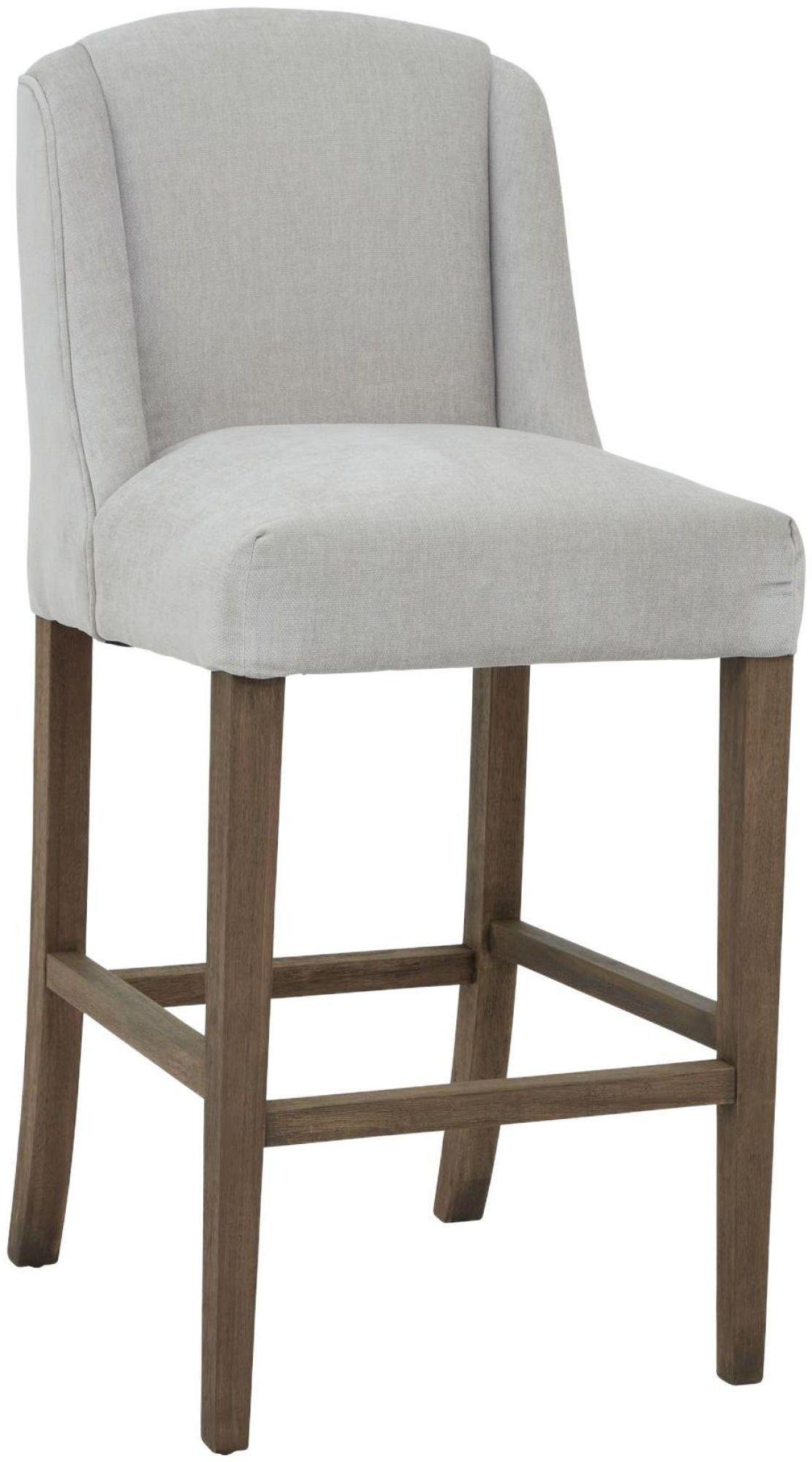Compton Barstool - Set of 2 - Upholstered - Grey