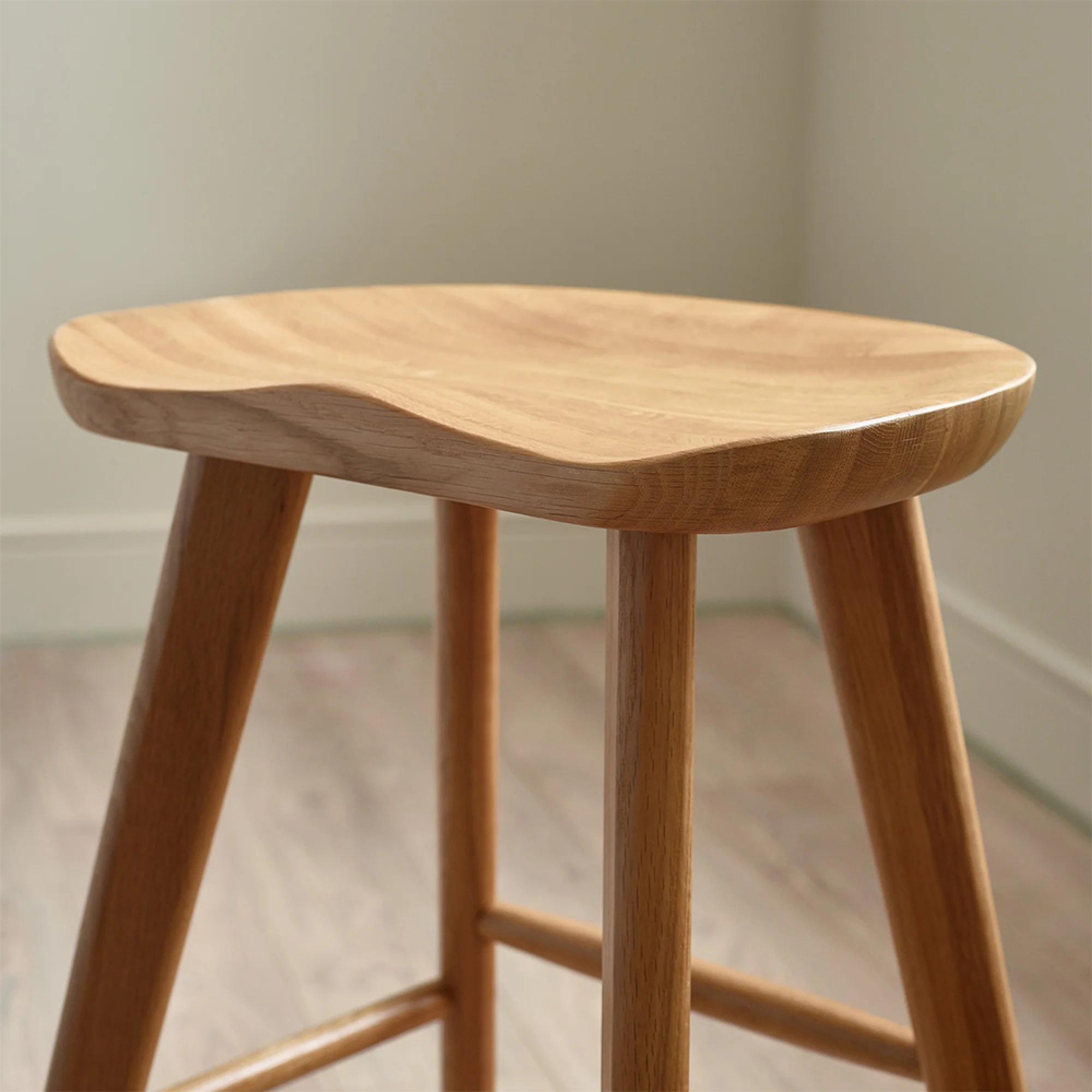 Mulu Barstool - Set of 2 - Natural Wood