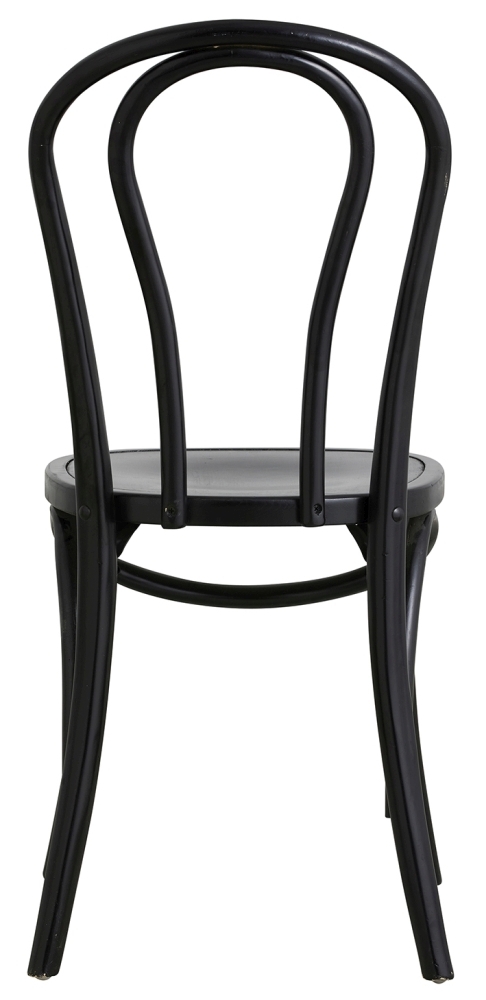 Bistro Bar Chairs - Set of 2 - Wooden - Shiny Black