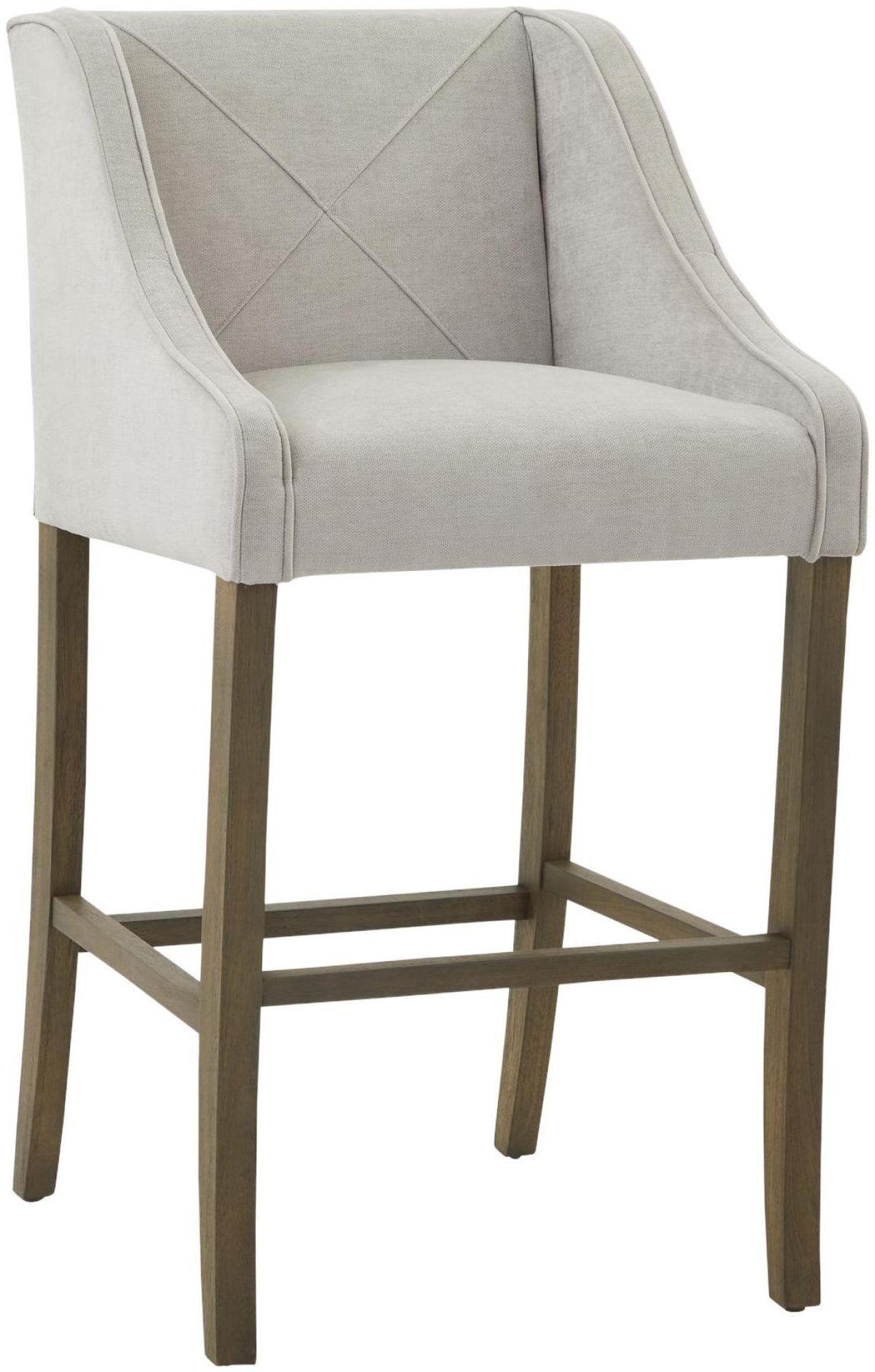 Epsom Barstool - Set of 2 - Upholstered - Grey