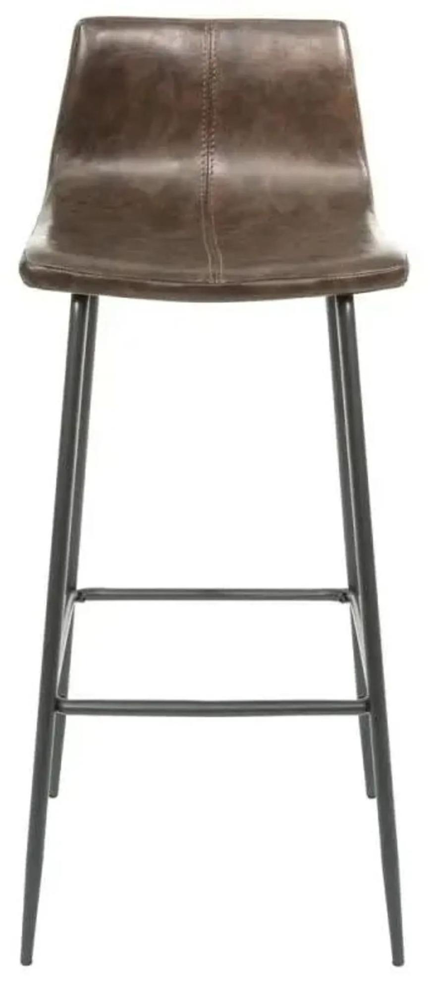 Clearance - 2 x Bermuda Chestnut Vegan Leather Barstool - FSS14758/90