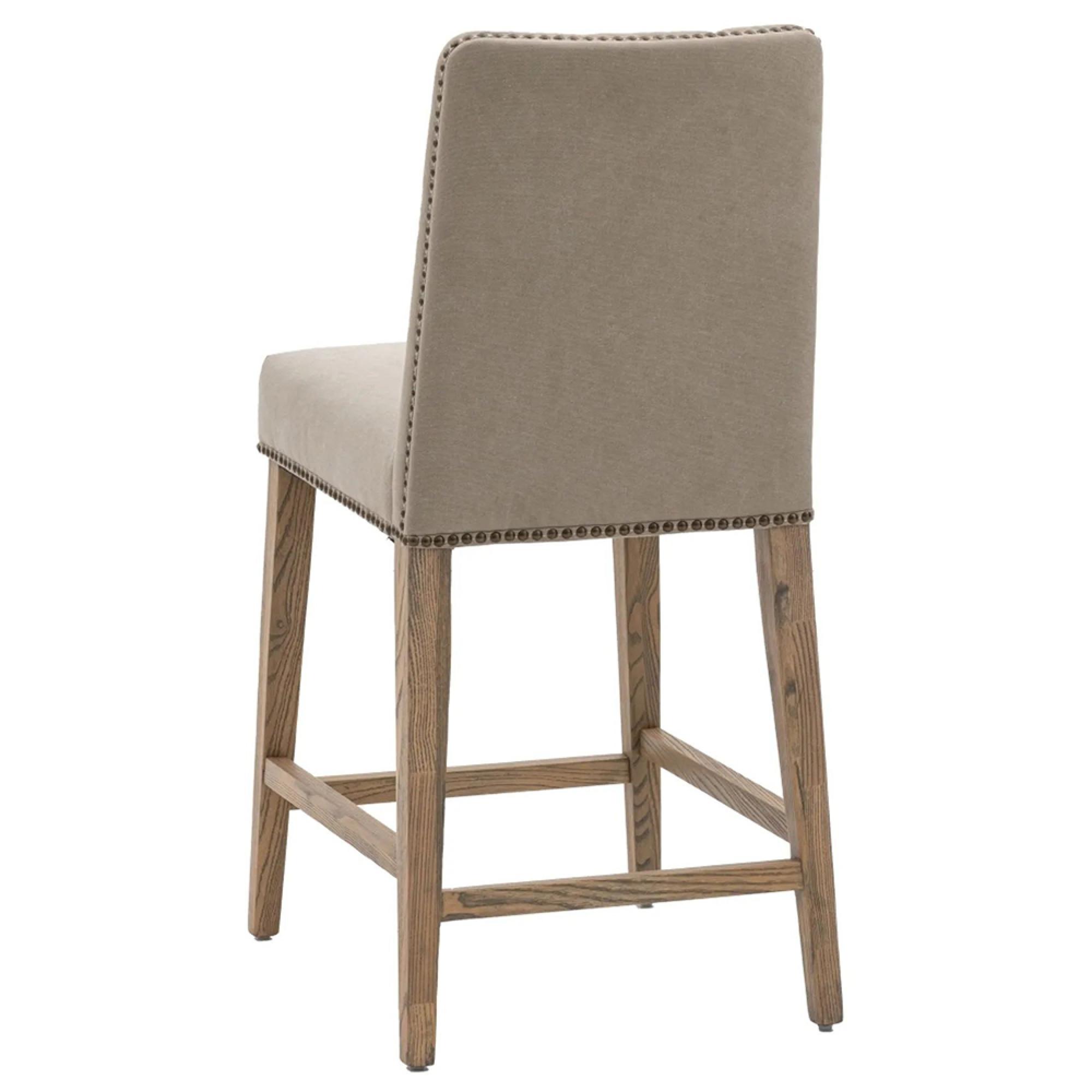 Clearance - 6 x Rex Grey Fabric Barstool with Back - A249/50/51