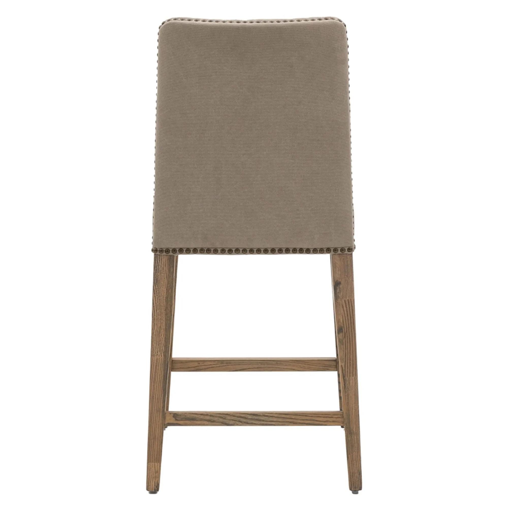Clearance - 6 x Rex Grey Fabric Barstool with Back - A249/50/51