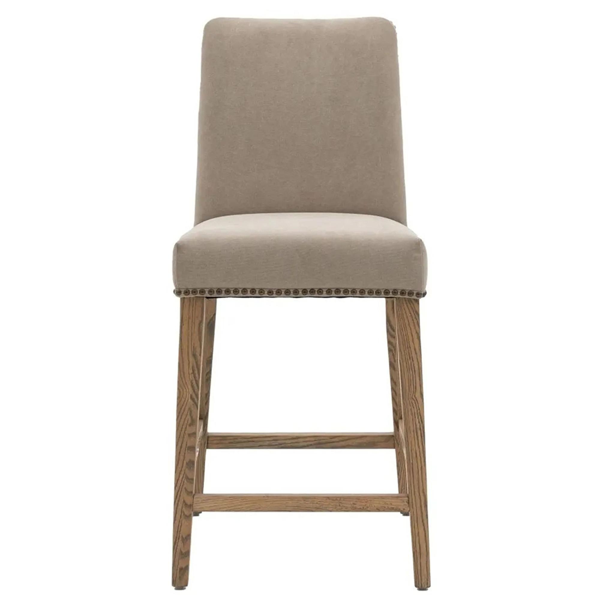 Clearance - 6 x Rex Grey Fabric Barstool with Back - A249/50/51