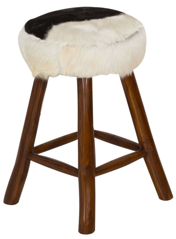 Frankfort Goat Skin Kitchen Stool