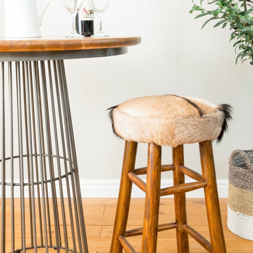 Frankfort Goat Skin Tall Kitchen Stool