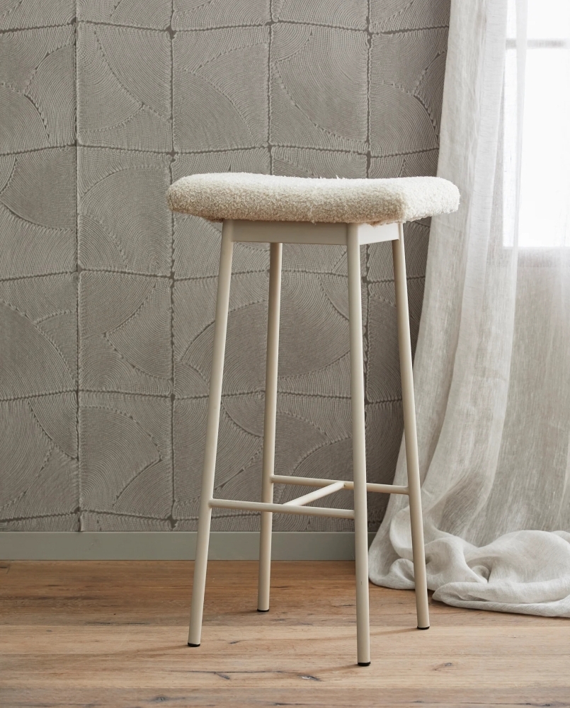 Zala Barstool - Beige Fabric