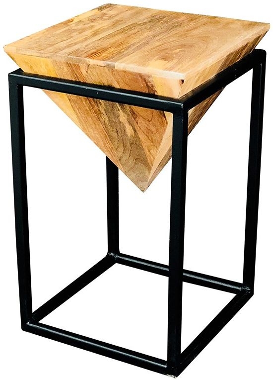 Ravi Mango Wood Large Diamond Stool