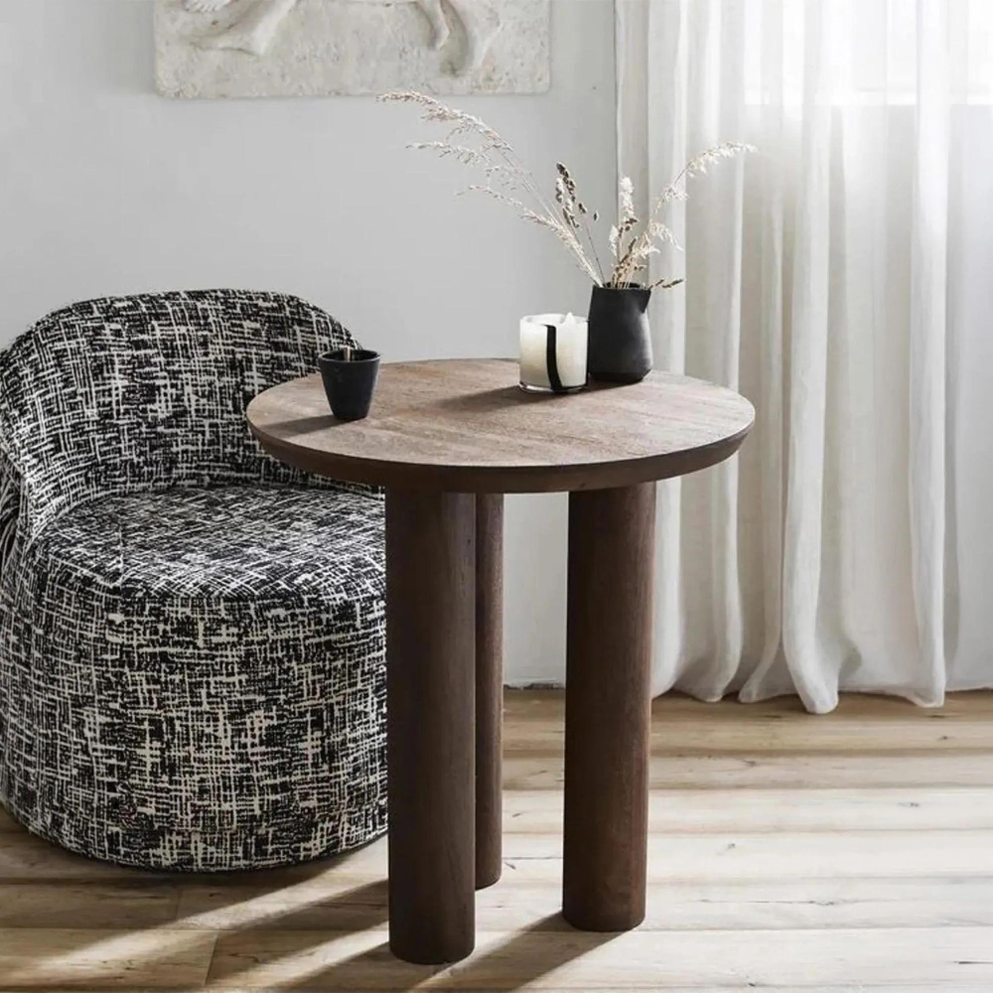 Helin Cafe Table - Round - Mango Wood