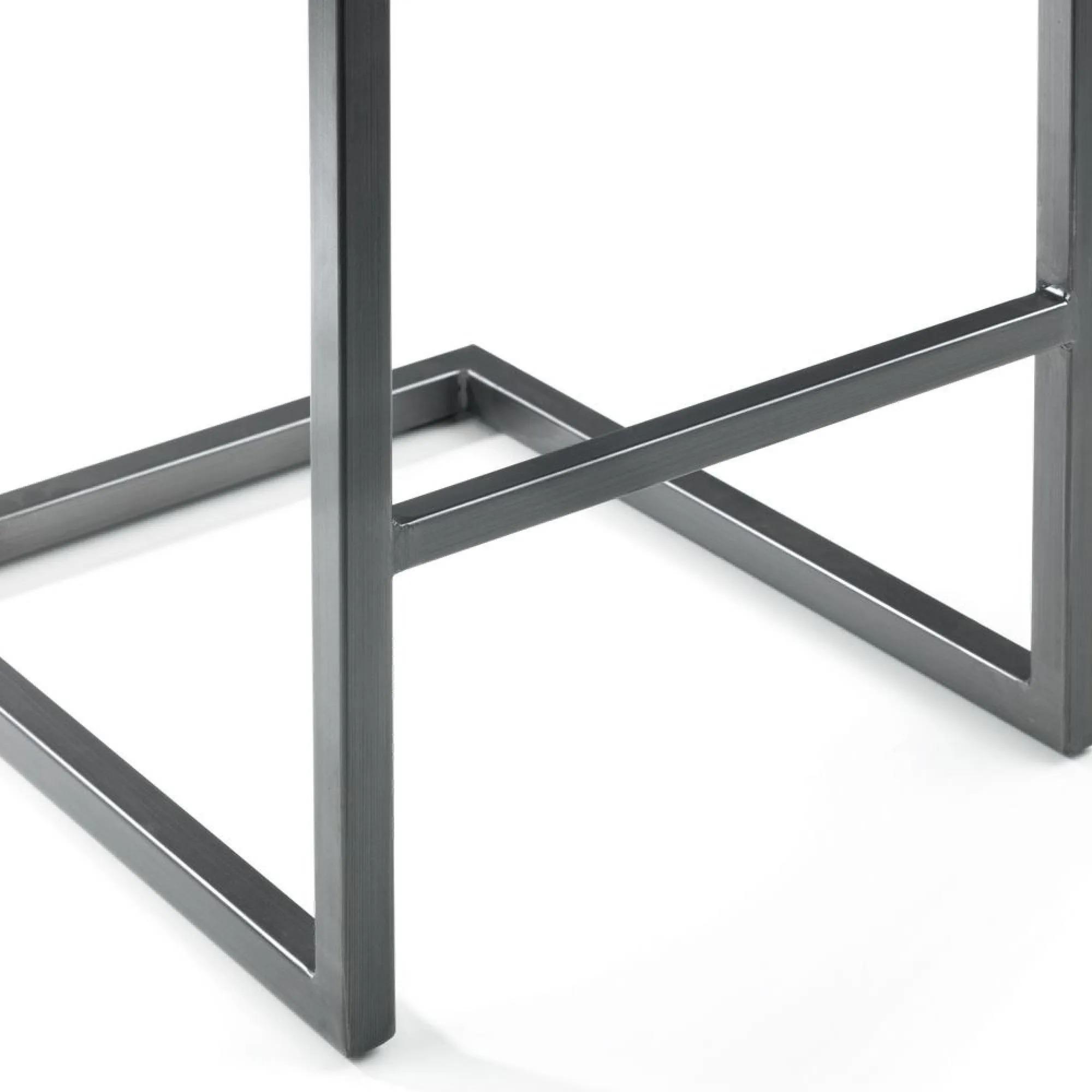Brooklyn Barstool with Back - Set of 2 - Grey Faux Leather