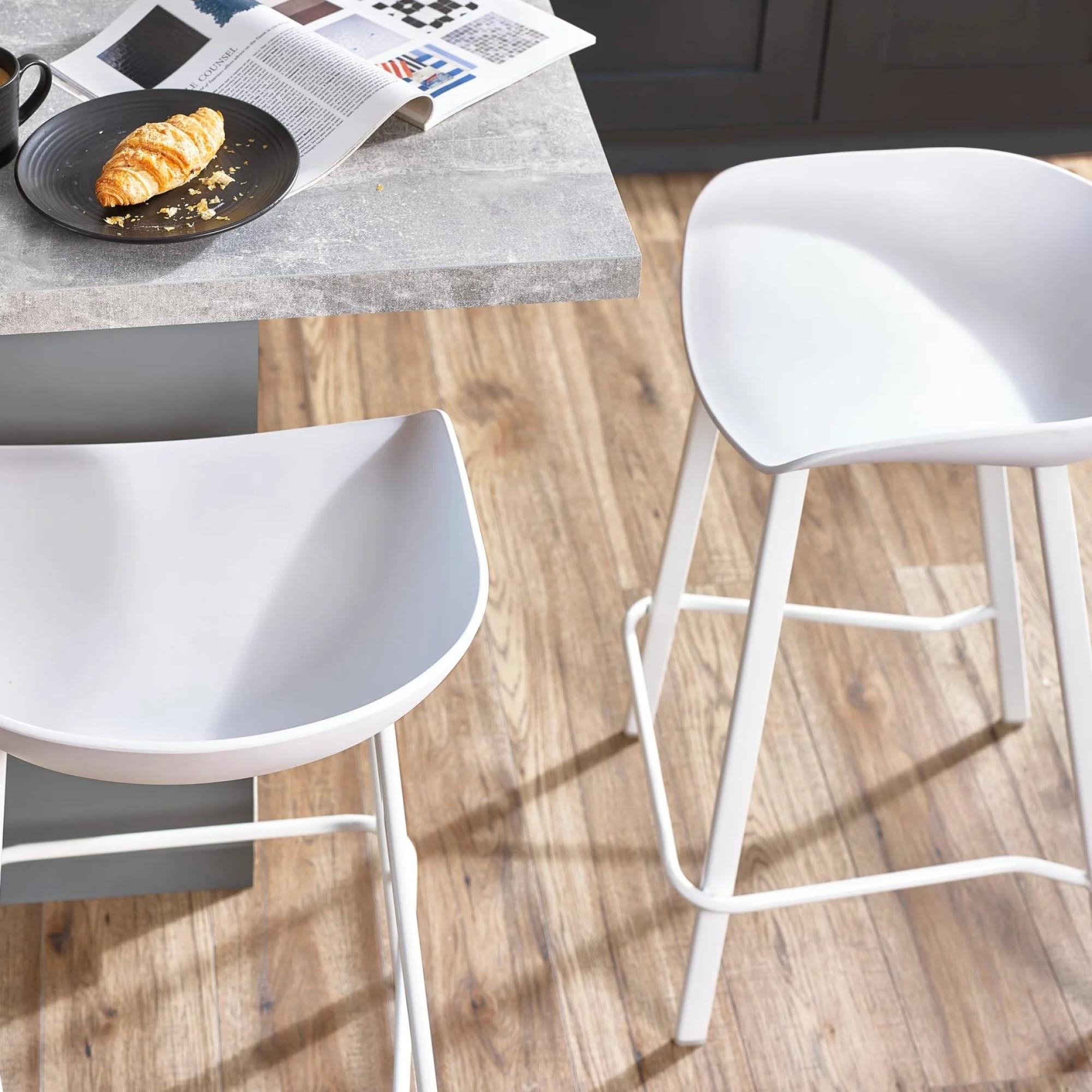 Renzo Barstool - Set of 2 - White