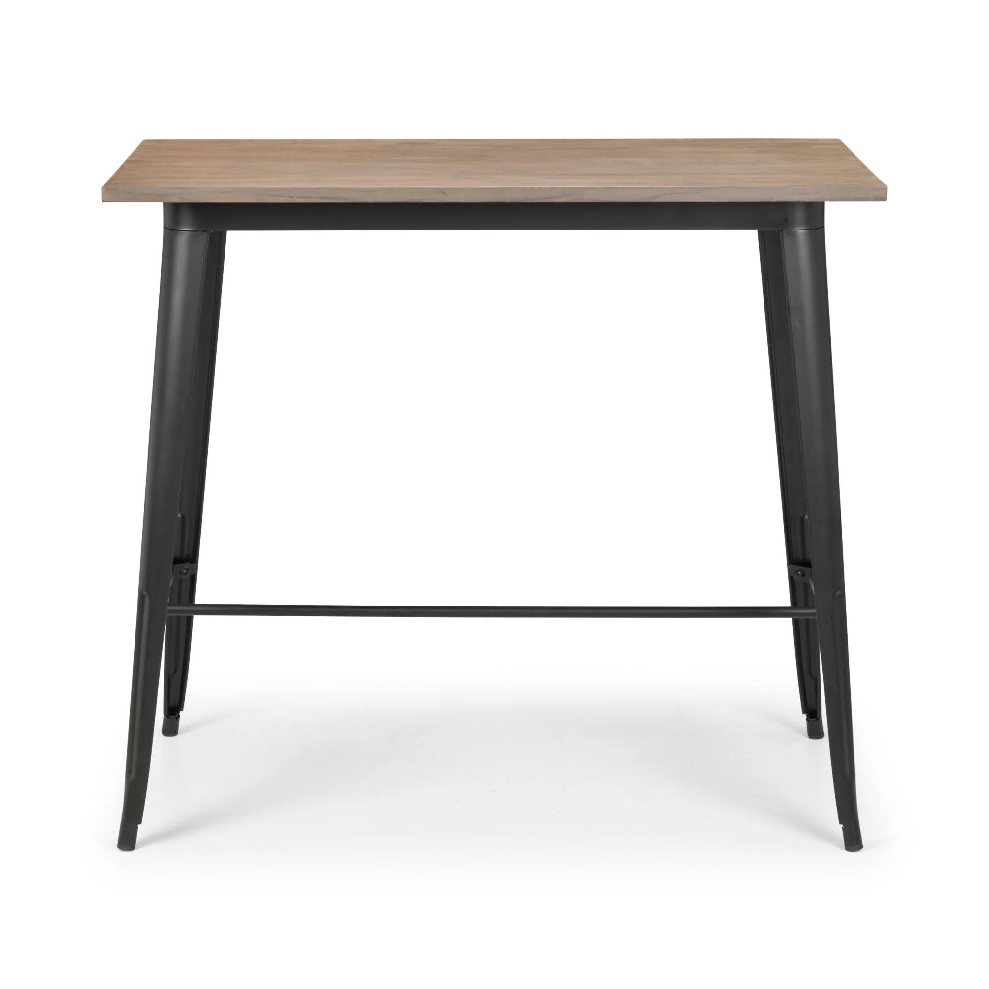Grafton Elm Wood Industrial Bar Table