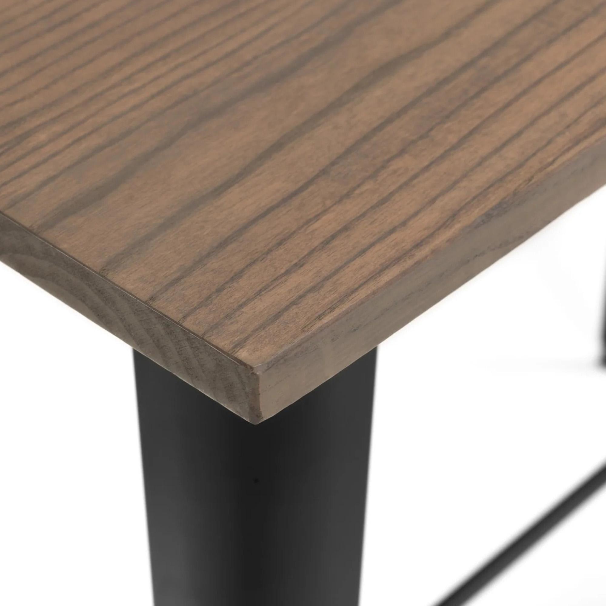 Grafton Elm Wood Industrial Bar Table