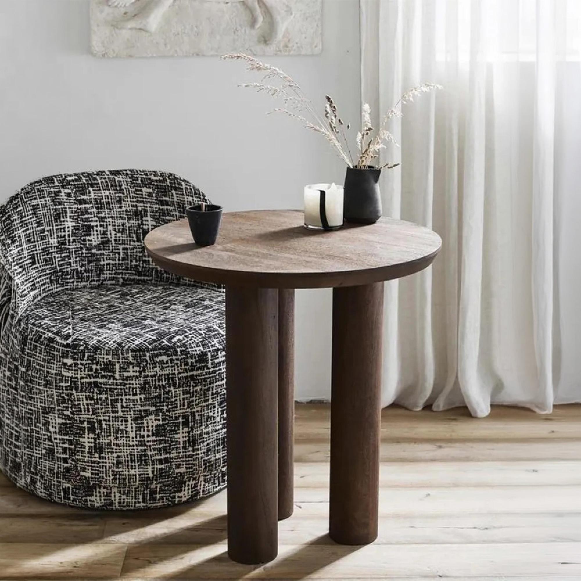 Helin Cafe Table - Round - Mango Wood