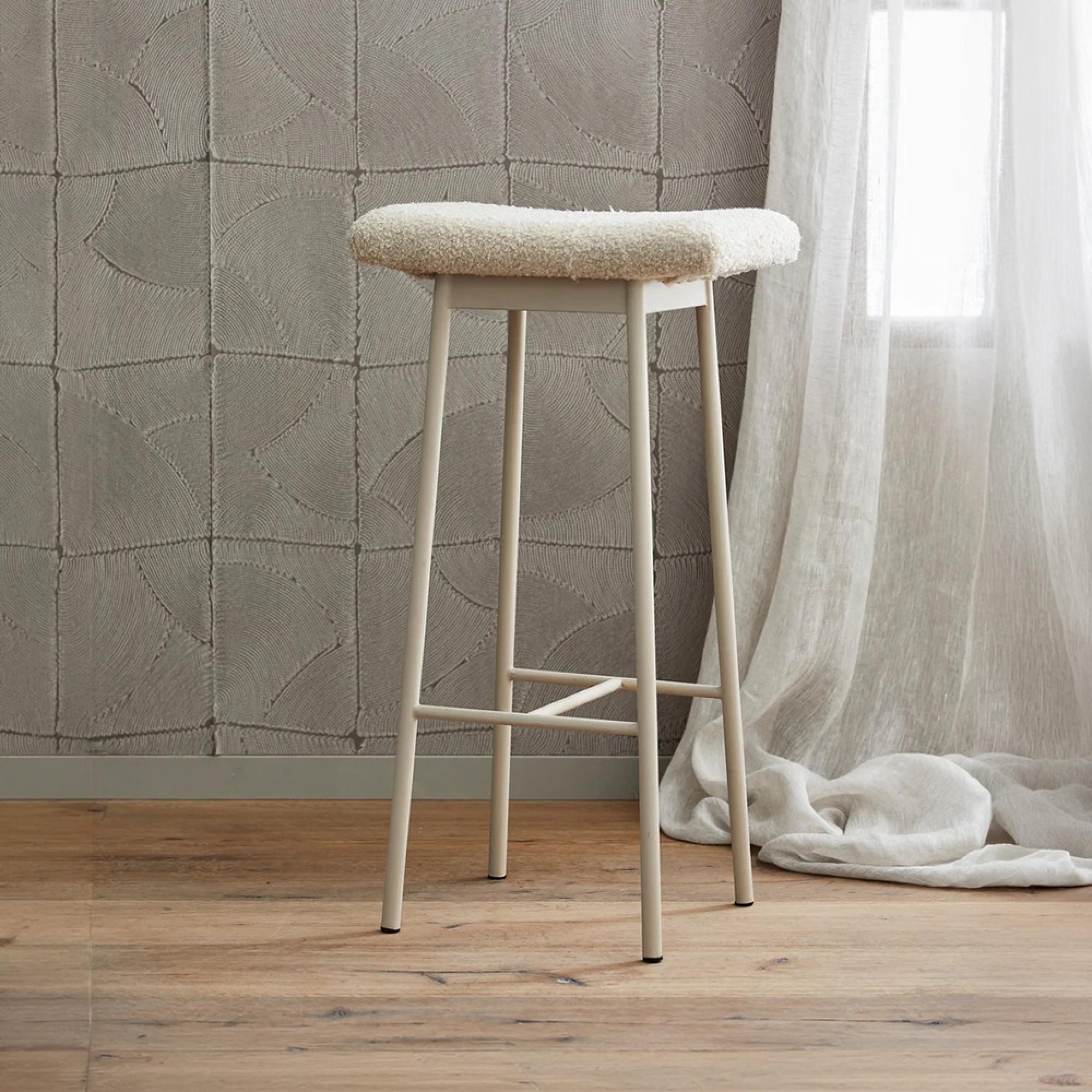 Zala Barstool - Beige Fabric