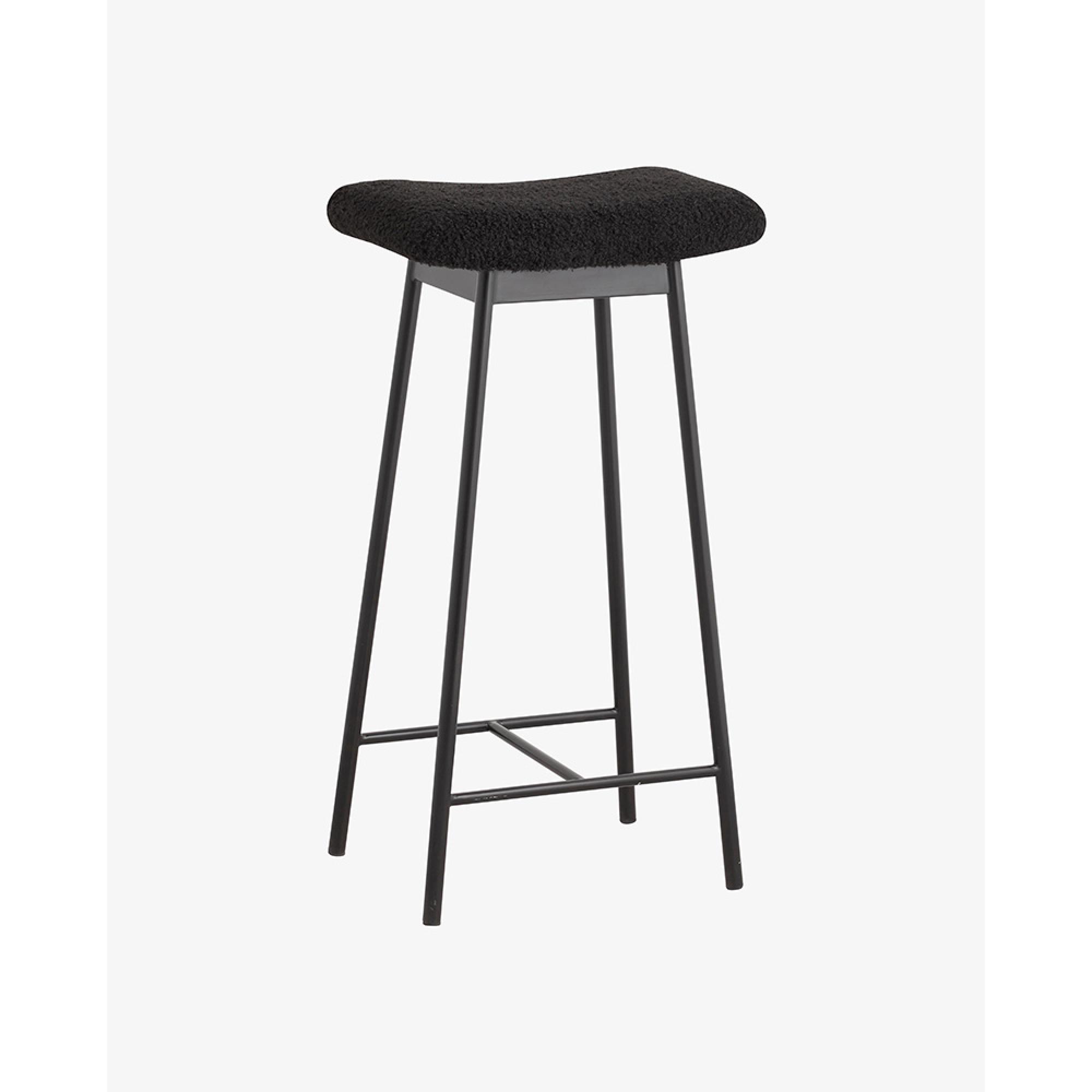 Zala Barstool - Black Fabric