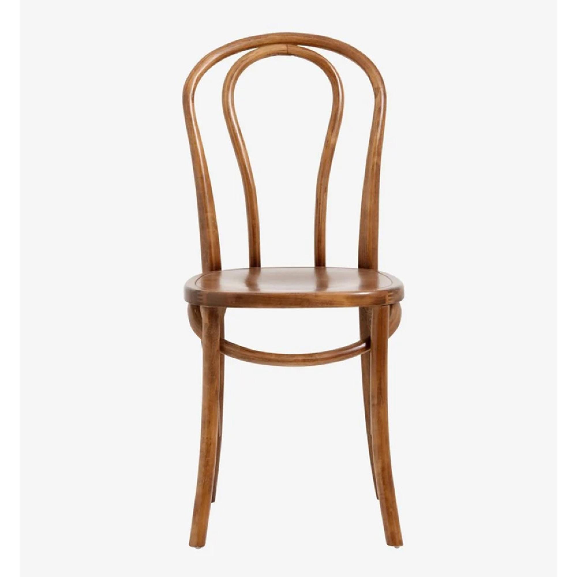 Bistro Bar Chairs - Set of 2 - Wooden - Brown
