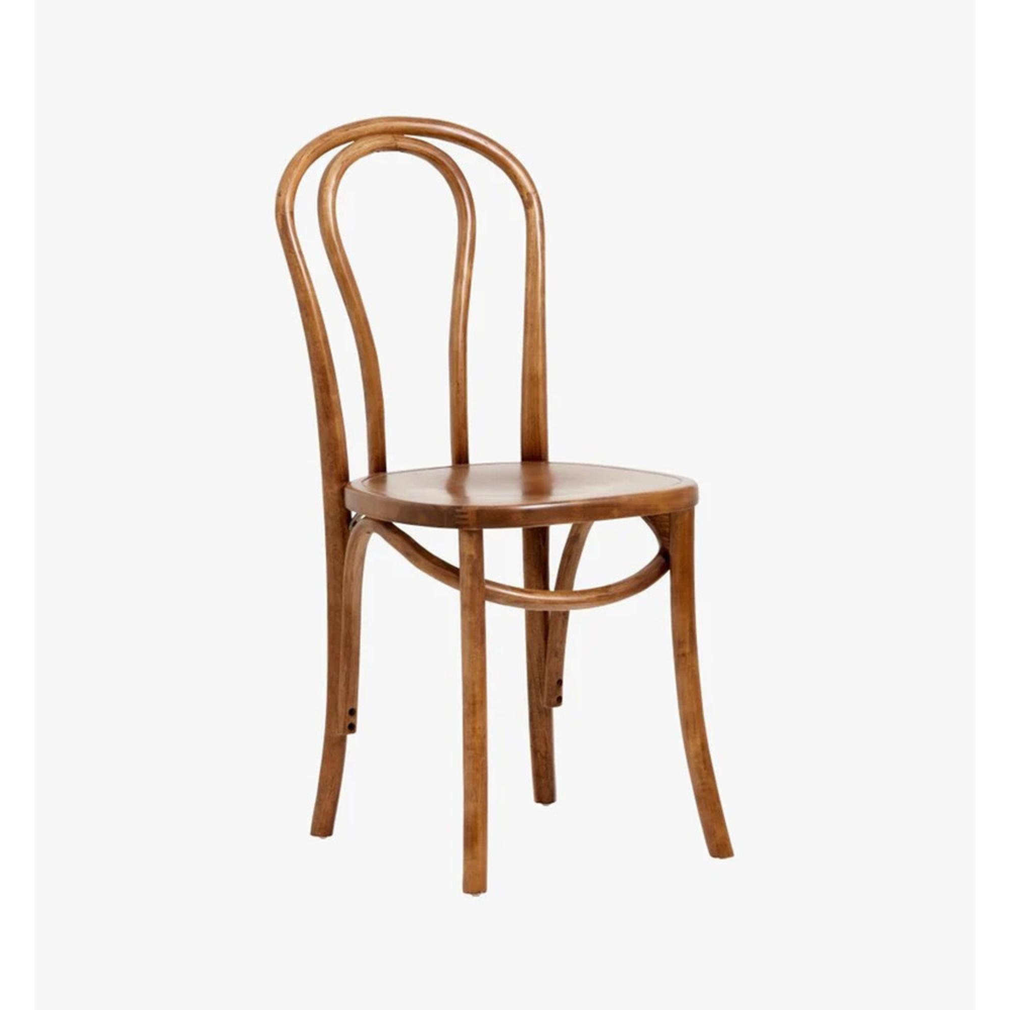 Bistro Bar Chairs - Set of 2 - Wooden - Brown