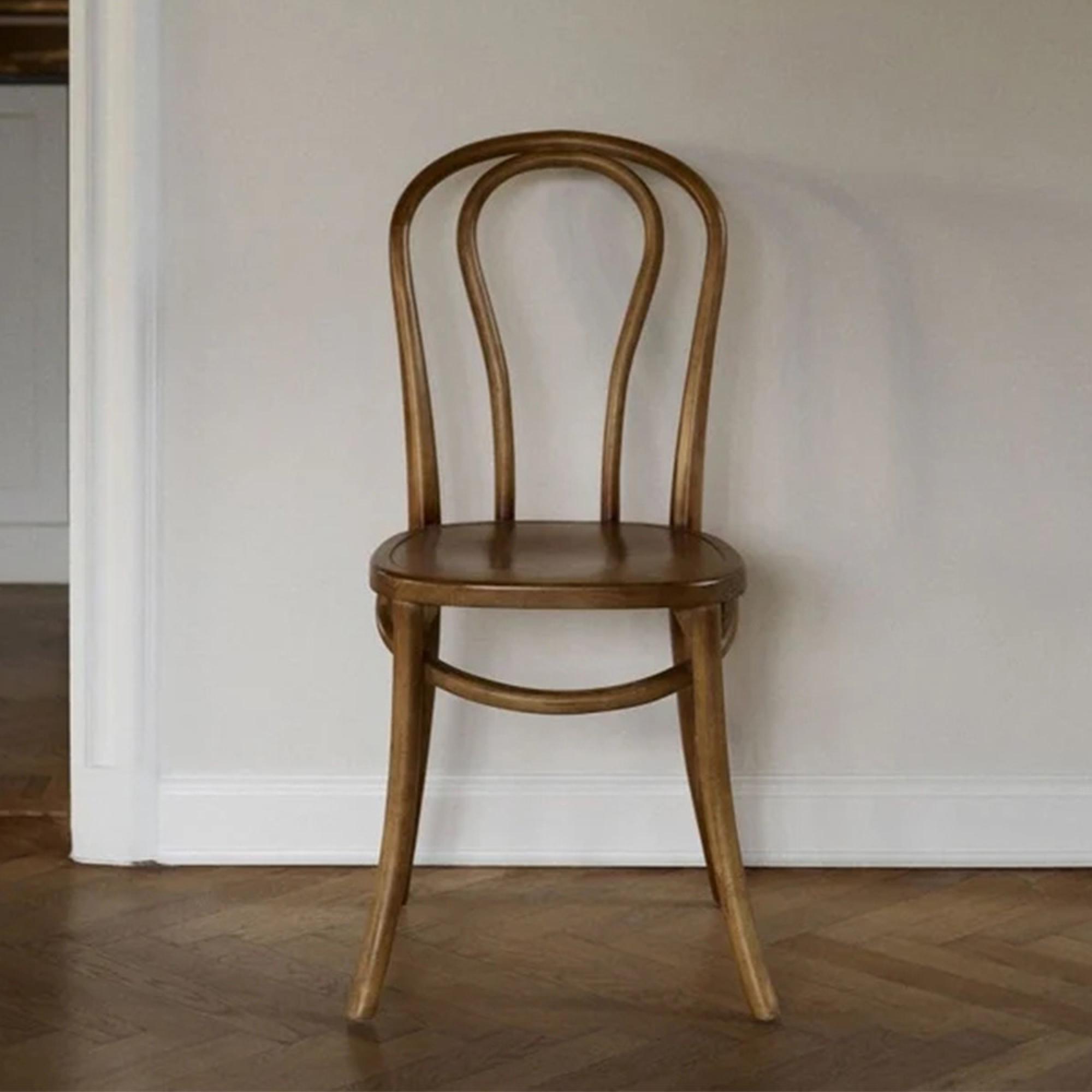 Bistro Bar Chairs - Set of 2 - Wooden - Brown