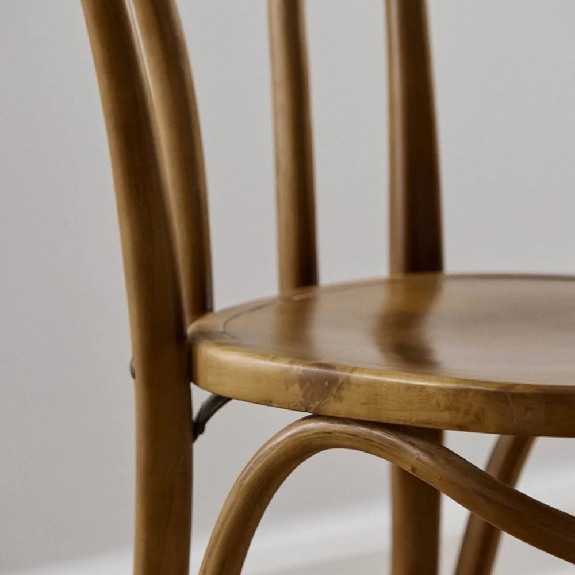 Bistro Bar Chairs - Set of 2 - Wooden - Brown