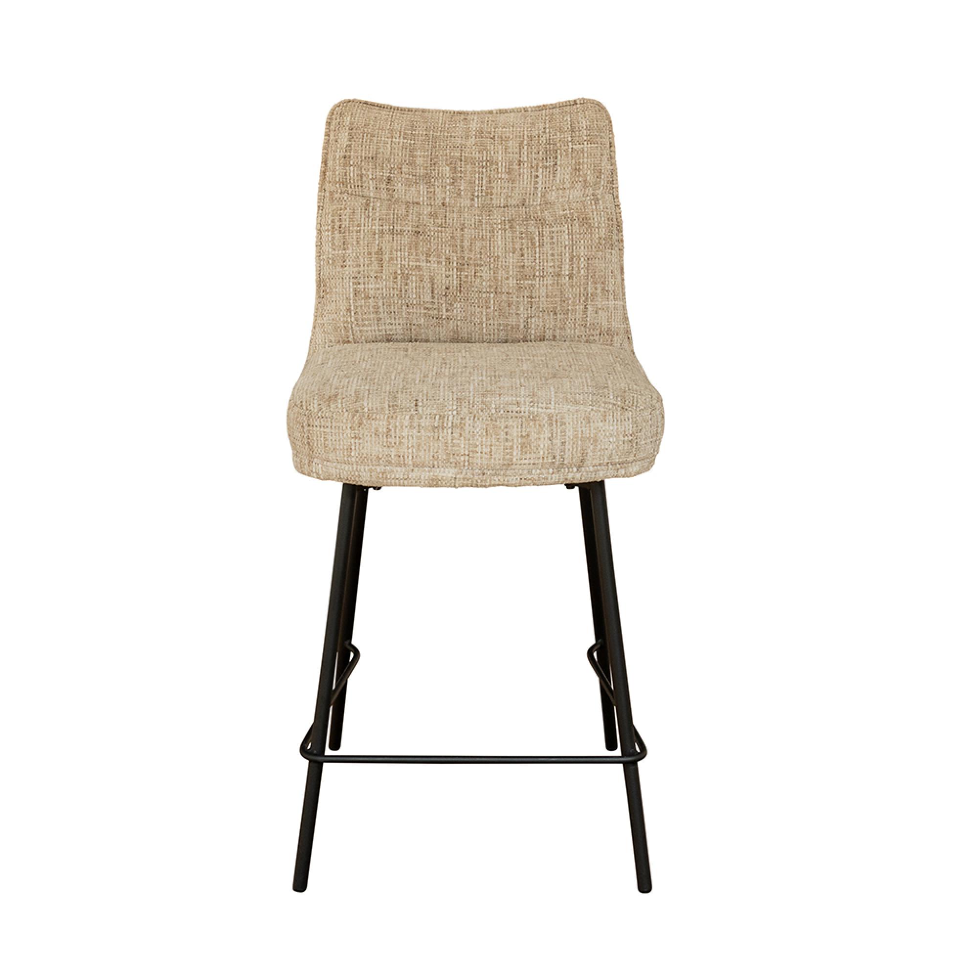 Bedford Counter Stool - Set of 2 - Fabric - Oatmeal Chenille