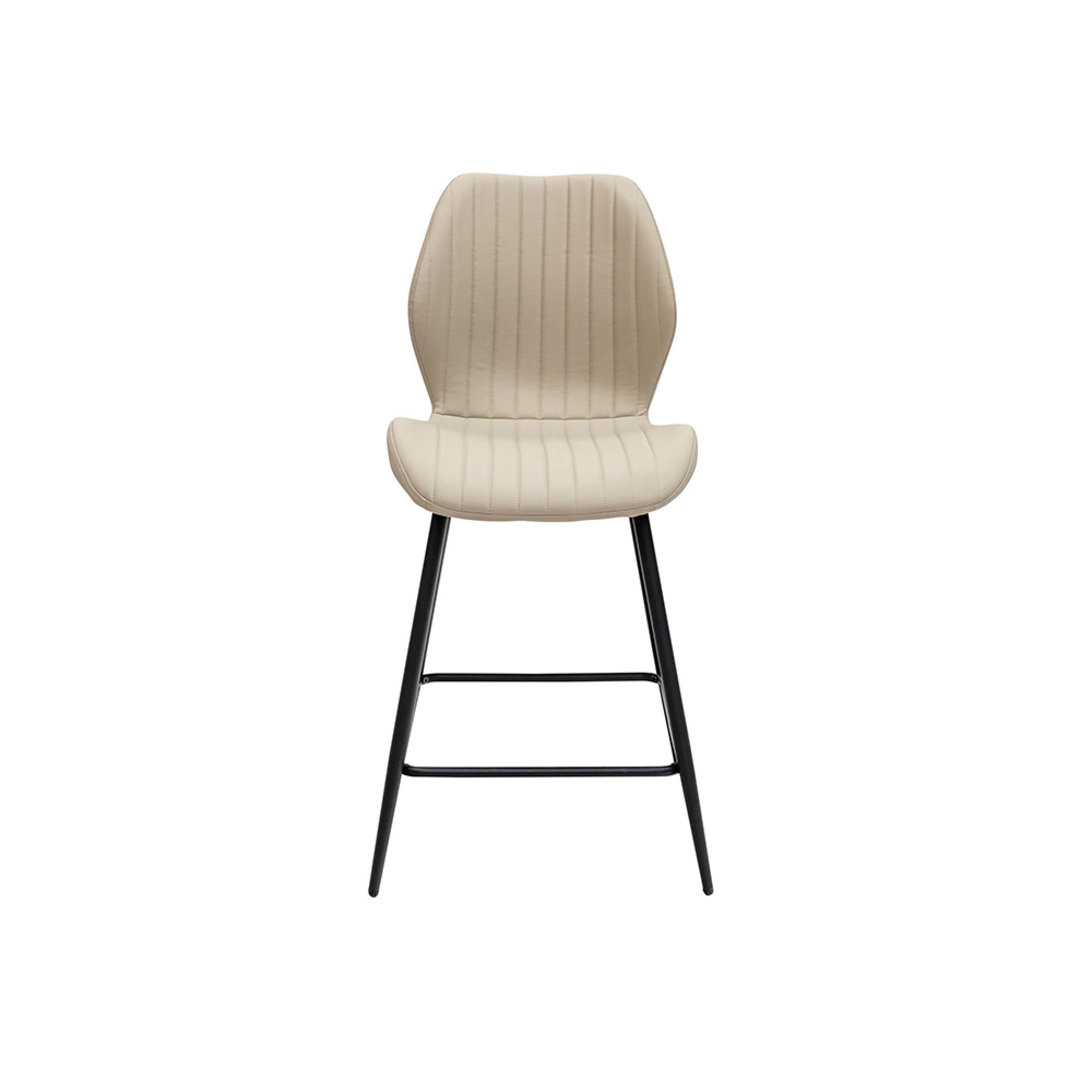 Davis Counter Stools - Set of 2 - Faux Leather - Stone