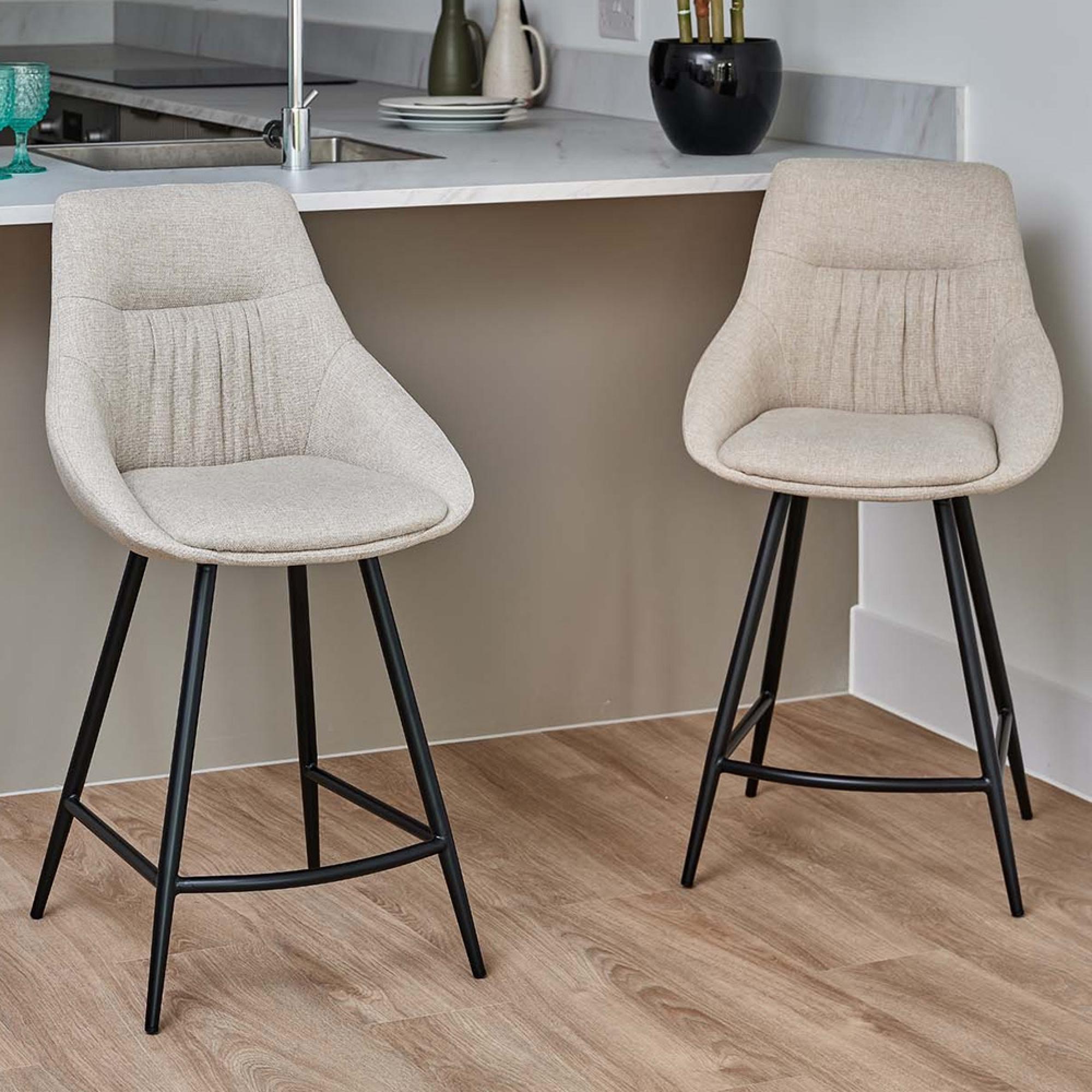 Boden Counter Chair - Set of 2 - Natural Fabric