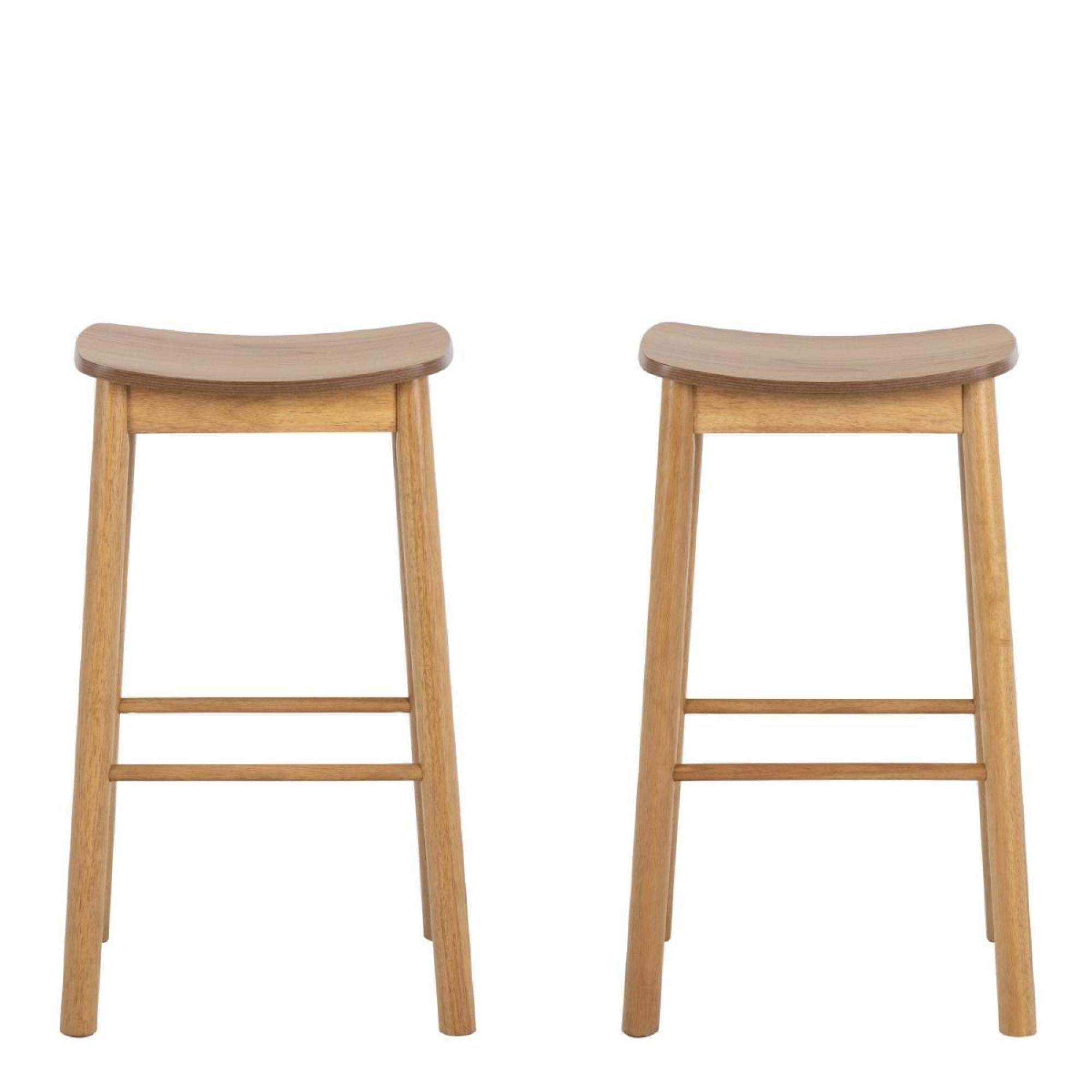 Barlow Barstool - Set of 2 - Without Back - Matt Oak