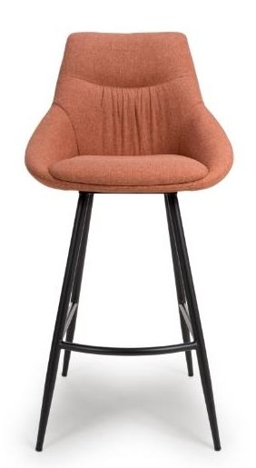 Boden Bar Chair - Set of 2 - Brick Red Fabric