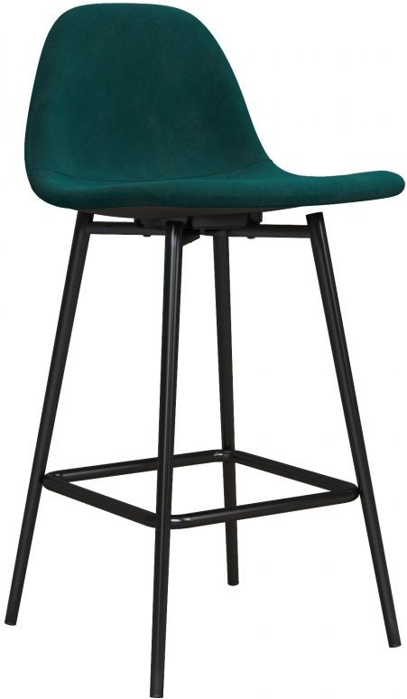 2 x Cabell Green Velvet Barstool - S025410UK