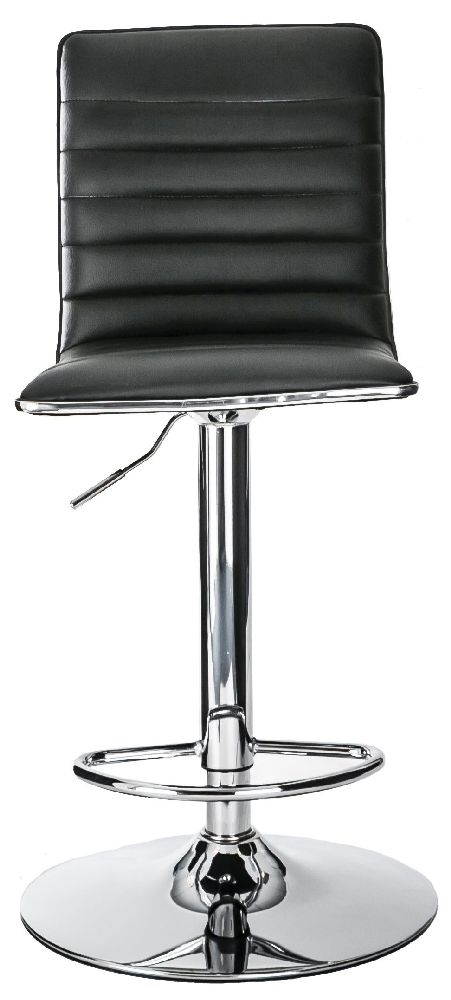 2 x Comal Black Faux Leather Barstool - ABS1301-BLK