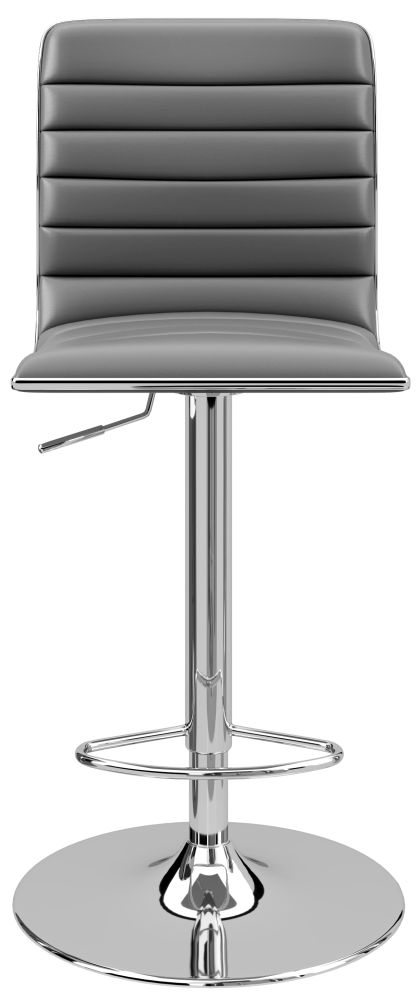 2 x Comal Grey Faux Leather Barstool - ABS1301-GRY