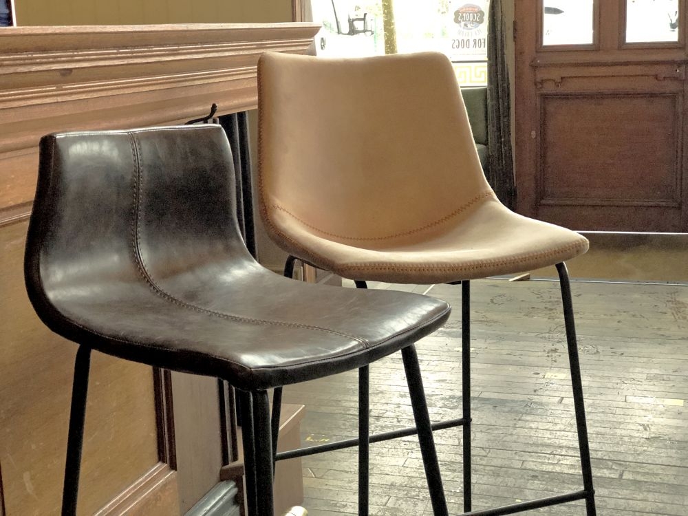Erlangen Barstools - Set of 2 - Vintage Leather - Chestnut