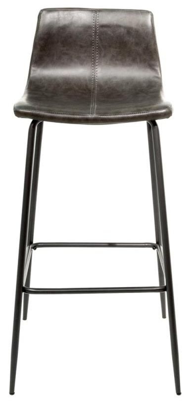 2 x Erlangen Grey Vintage Leather Barstool