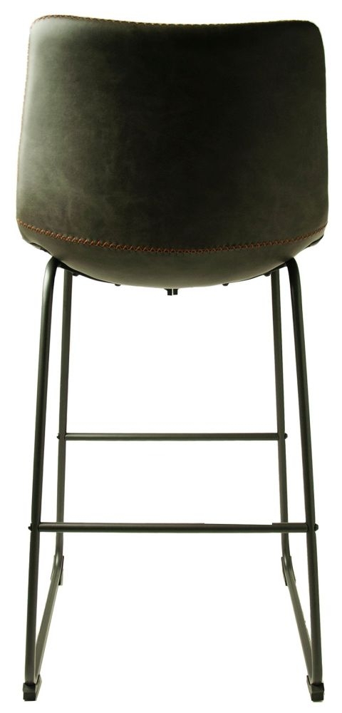 Fremont Barstools - Set of 2 - Vintage Leather - Grey