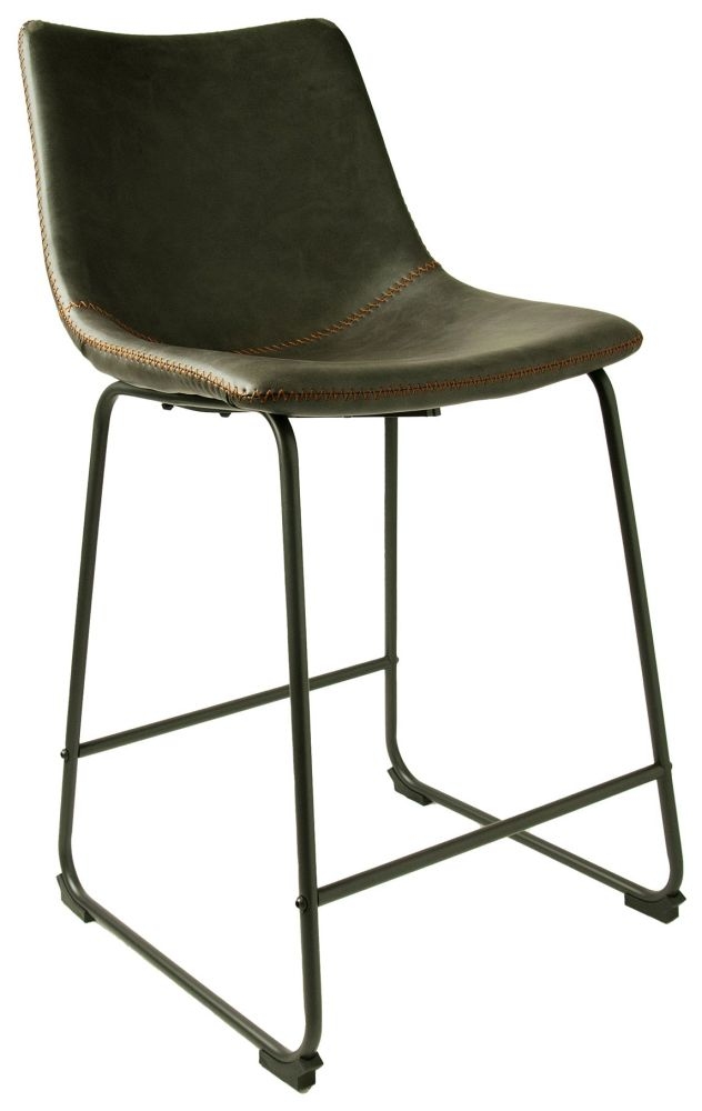 Fremont Counter Stools - Set of 2 - Vintage Leather - Grey