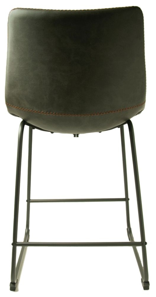 Fremont Counter Stools - Set of 2 - Vintage Leather - Grey