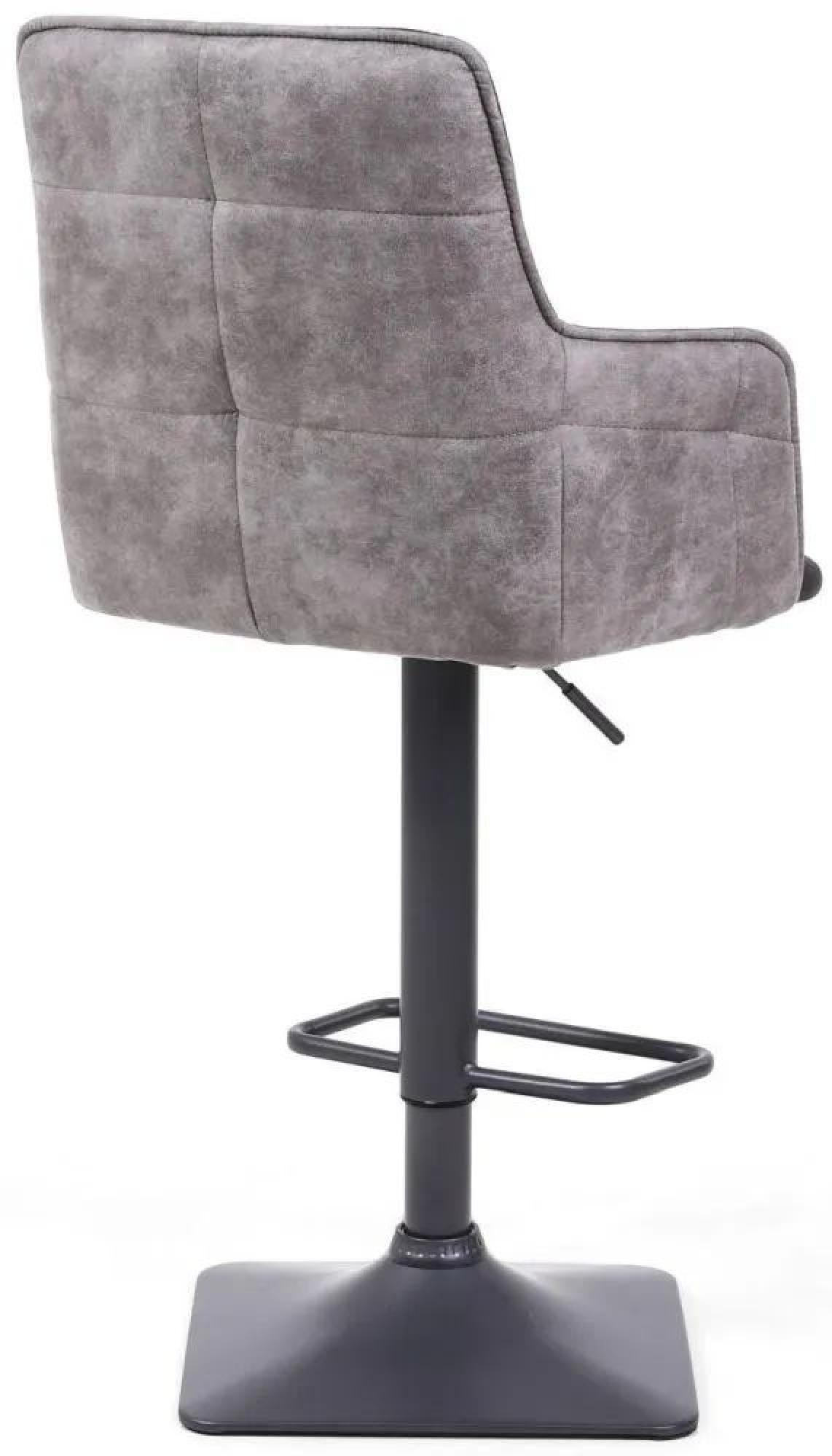 Orion Barstool - Set of 2 - Suede - Dark Grey