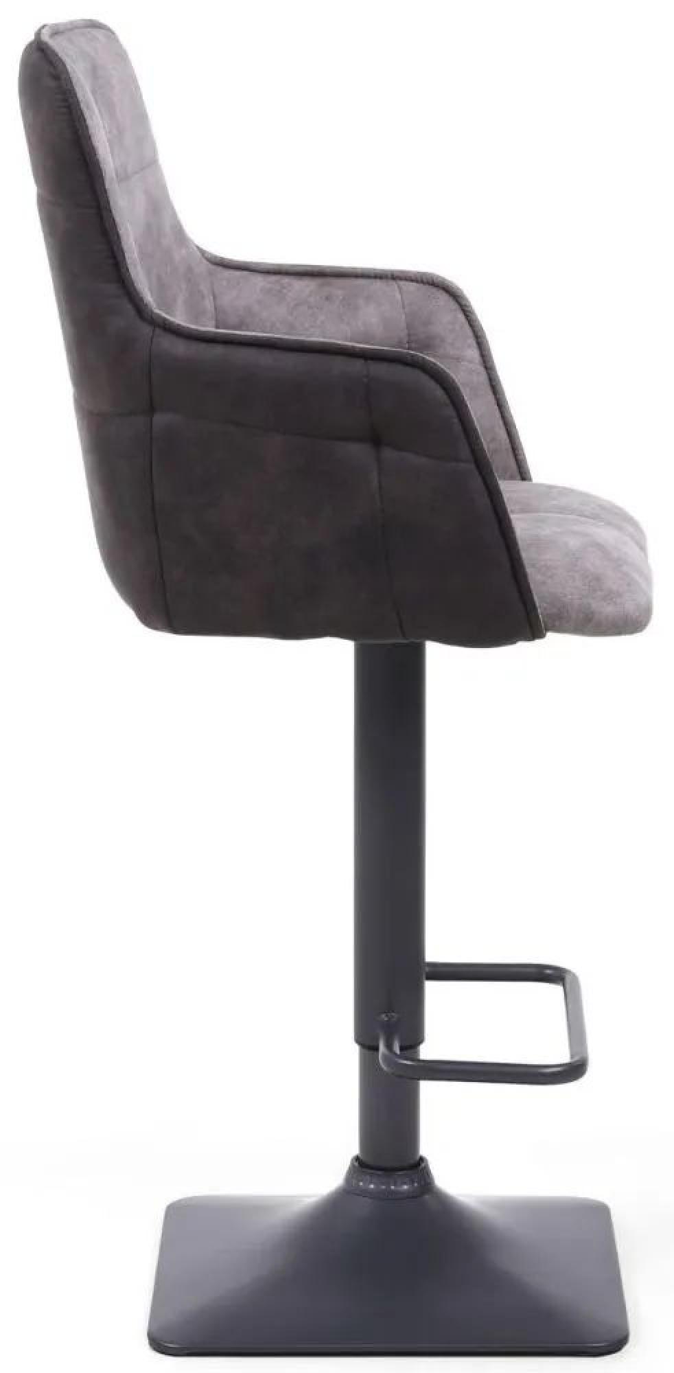 Orion Barstool - Set of 2 - Suede - Light Grey
