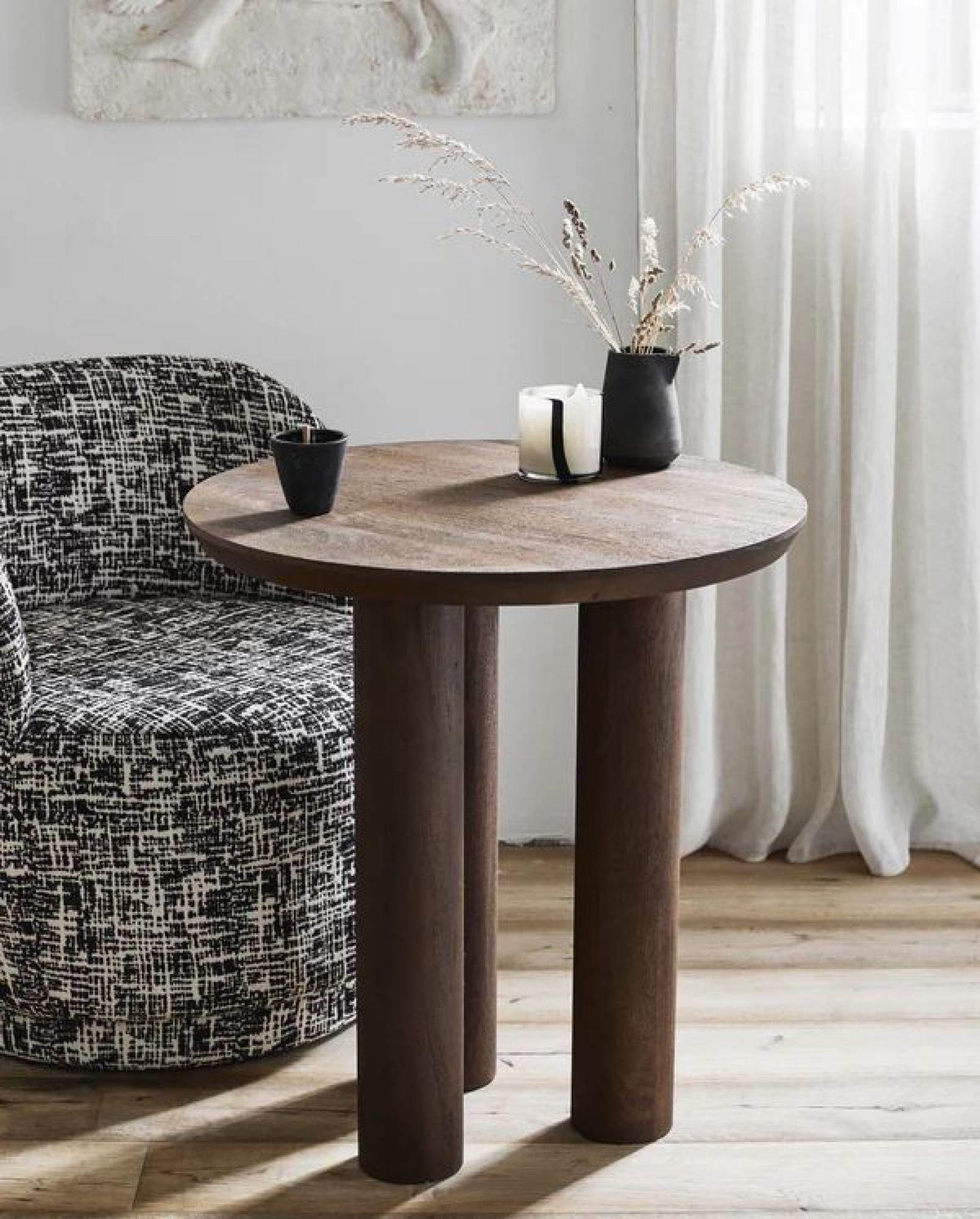 Helin Cafe Table - Round - Mango Wood