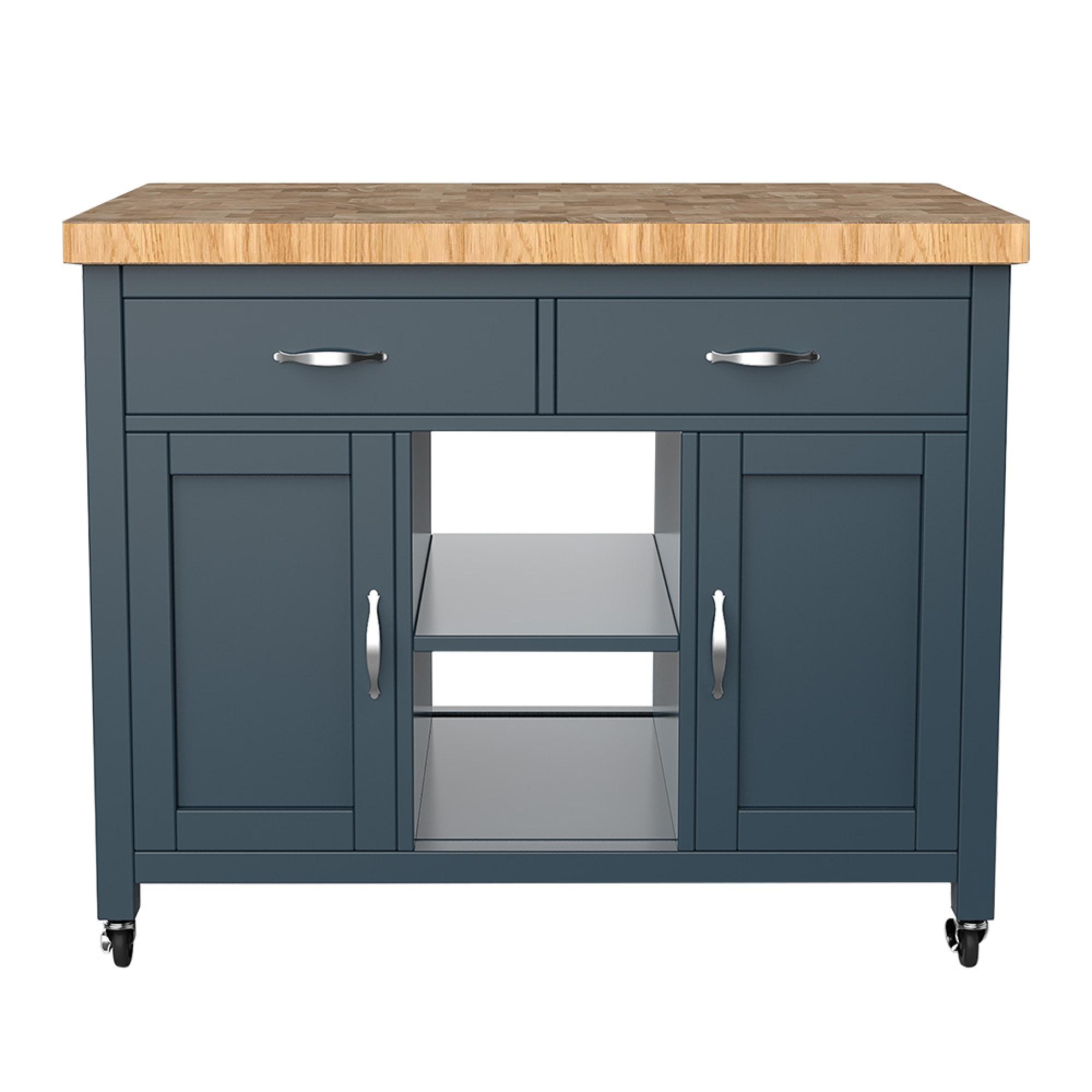 Blue Kitchen Island - Butchers Block