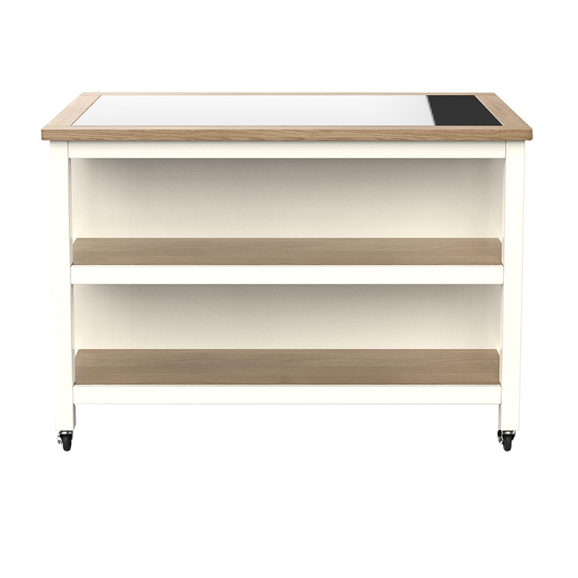 Cream Open Kitchen Island - Breakfast Bar