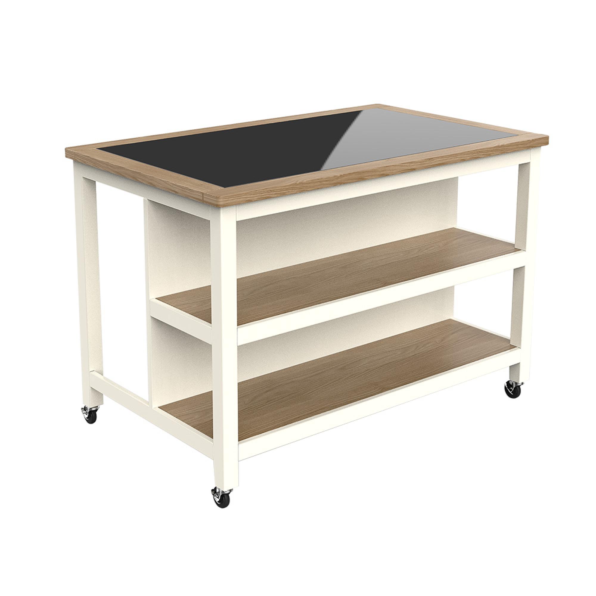 Cream Open Kitchen Island - Breakfast Bar
