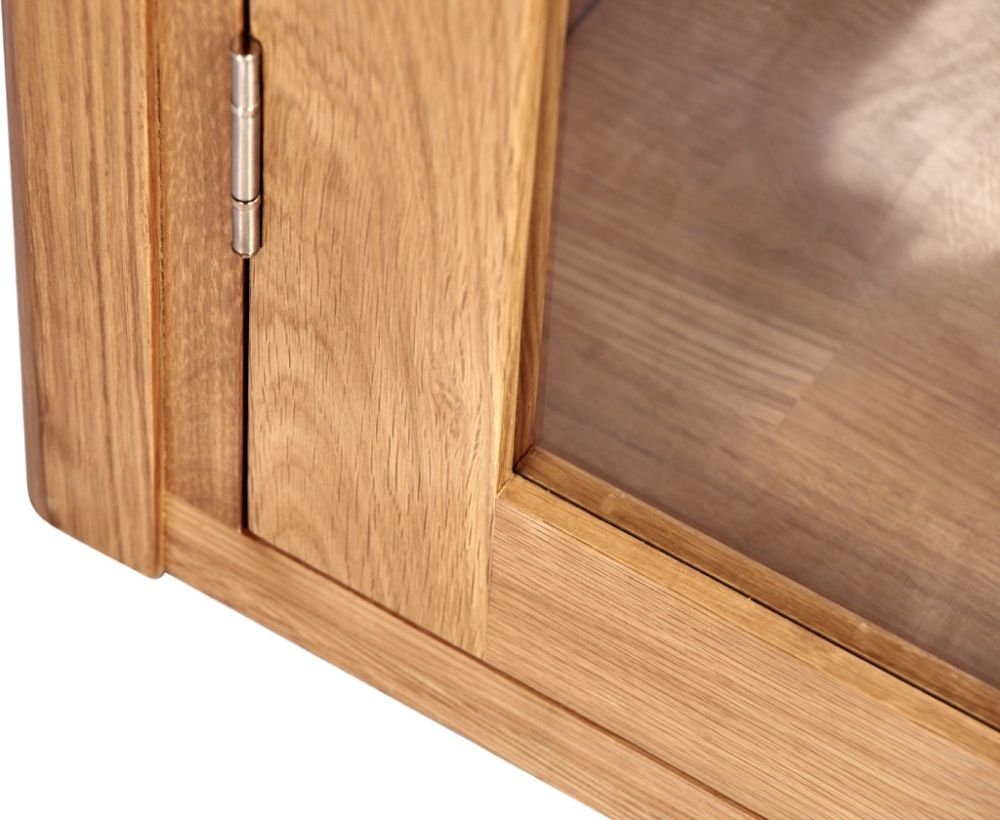 Shaker Oak Glass Door Dresser Top